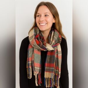 Tickled Pink Plaid Tartan Scarf